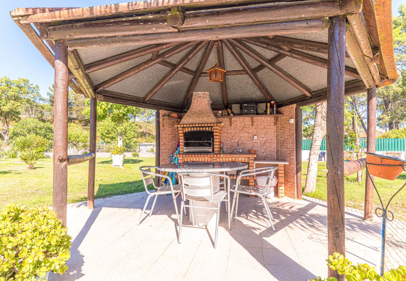 Barbecue area in the garden. 