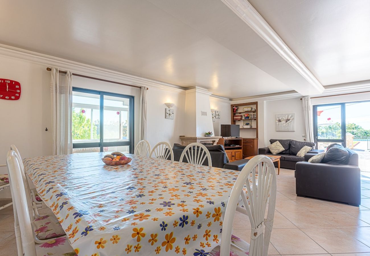 Open space living room with kitchen.